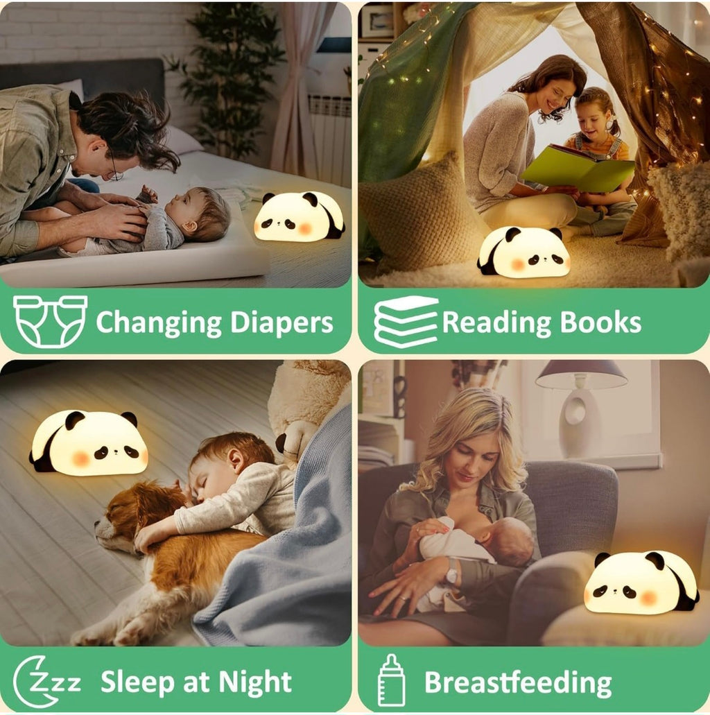 Sleeping panda silicon lamp| Rechargeable
