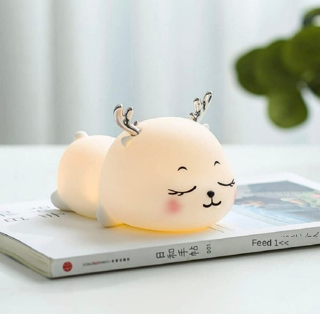Sleeping deer silicon lamp| Rechargeable