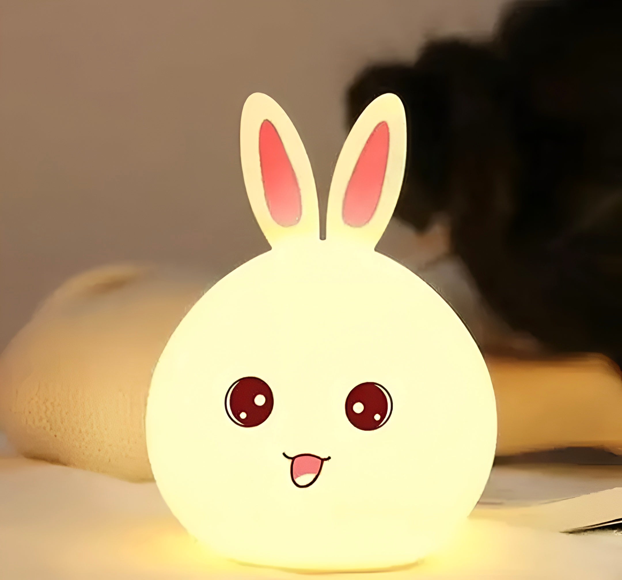 Cute rabit face silicon light lamp| Rechargeable