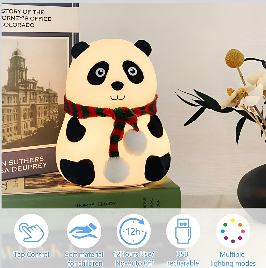 Cute panda silicon lamp| Rechargeable