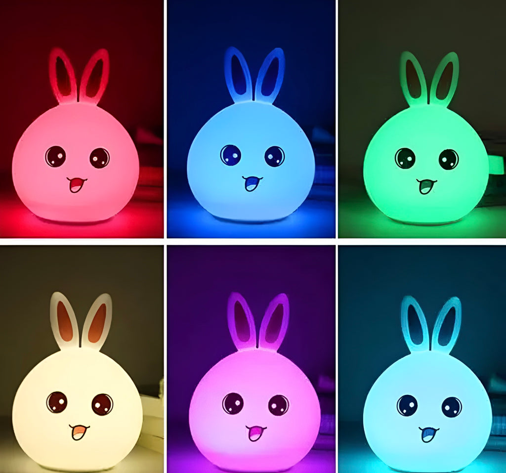 Cute rabit face silicon light lamp| Rechargeable